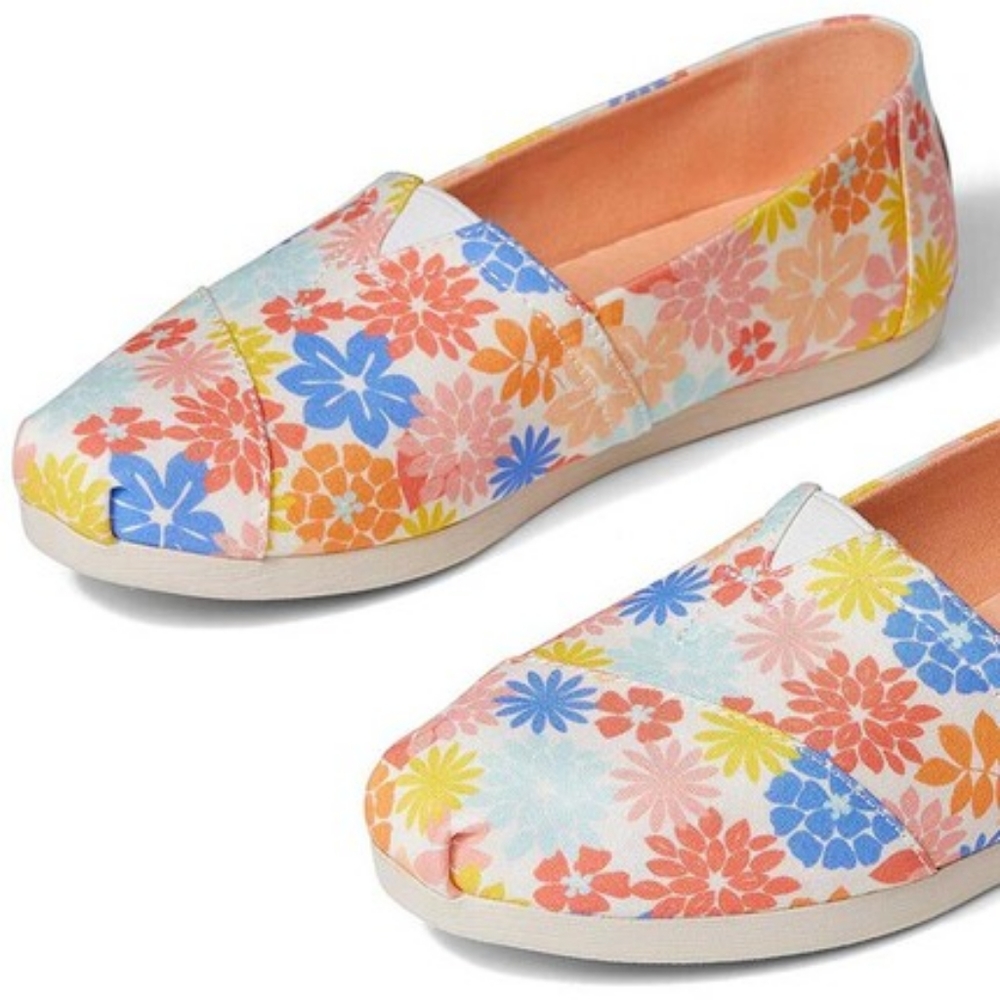 TOMS Alparagata Natural Wildflower Slip Ons foot wear